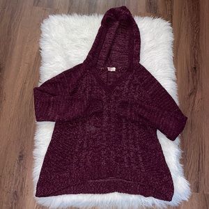 So Juniors Maroon Hoodie Sweater